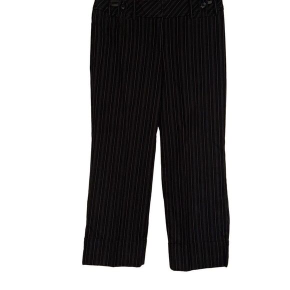 Ann Taylor Loft Ann Ladies Size 2 Stripes Capri Black & White Pants - Picture 1 of 11